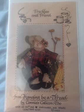 Vintage (1993) Freckles and Friends Scarecrow Pattern. 18" Long